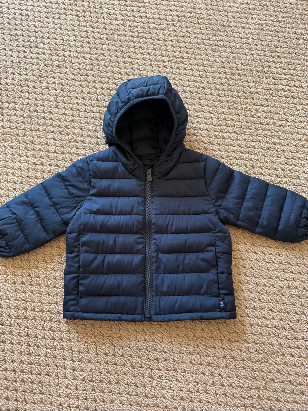 Gap Navy Puffer Hooded Jacket - Kids